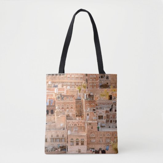Tote Bag Architecture de la Vieille Ville de Sana'a, Yémen. (Devant)