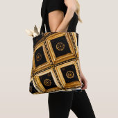 Tote Bag Architecture noire et or (De près)