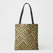 Tote Bag Architecture verte et Brown (Devant)