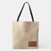 Tote Bag Archive Burlap Texture Stitched Leather-Look (Devant)