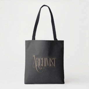 Tote Bag Archiviste - Typographie Vintage et élégante