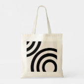 Tote Bag Arcs Abstraits Modernes Du Milieu Du Siècle Noir E (Dos)