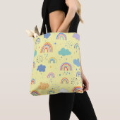 Tote Bag Arcs-en-ciel et nuages (De près)