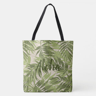 Tote Bag Areca Palms Hawaiian Tropical Vintage