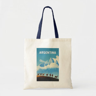 Tote Bag Argentine Illustration Voyage Art Vintage