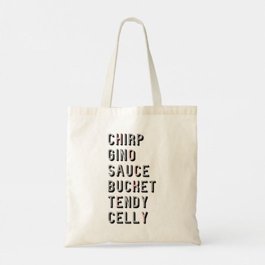 Tote Bag Argot de hockey - Chirp Gino Sauce Bucket Tendy Ce (Dos)
