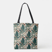 Tote Bag Aria Grace Linear Rhythm Botanical Line Art Print (Dos)