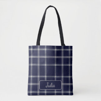 Tote Bag Aria Grace Midnight Elegance Luxe Motif Carreaux