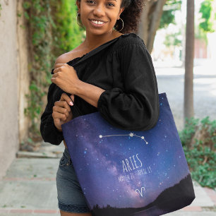 Tote Bag Aries Constellation Zodiaque personnalisée
