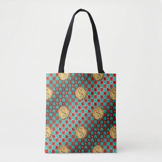 Tote Bag Aries et Fire Dog (Devant)