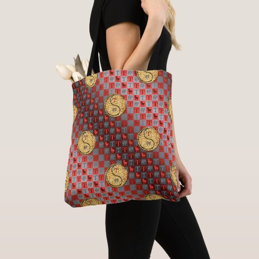 Tote Bag Aries & Fire Rabbit (De près)