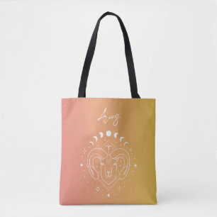 Tote Bag Aries zodiaque horoscope étoile signe dégradé
