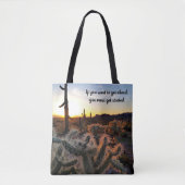 Tote Bag Arizona Desert Sunset Cactus (Devant)