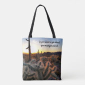 Tote Bag Arizona Desert Sunset Cactus (Dos)