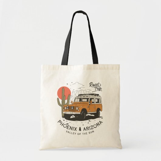 Tote Bag Arizona Desert Sunset Road Trip Cactus Phoenix (Devant)