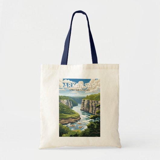 Tote Bag Arkansas Travel Art Vintage (Devant)