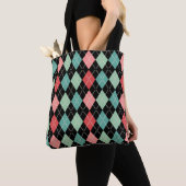 Tote Bag Arlequin coloré Motif sans couture (De près)