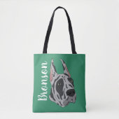 Tote Bag Arlequin Great Dane (Devant)