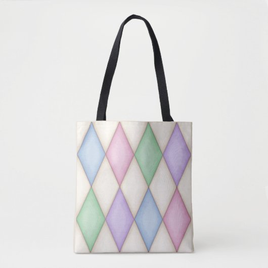 Tote Bag Arlequin Motif couleur Diamond Check Arlequin (Devant)