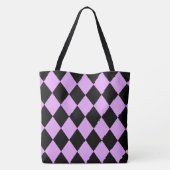 Tote Bag Arlequin rose et noir (Dos)