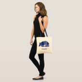 Tote Bag Armadillo bleu marine personnalisé (Devant (modèle))