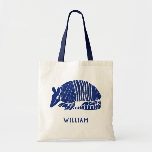 Tote Bag Armadillo bleu marine personnalisé (Devant)
