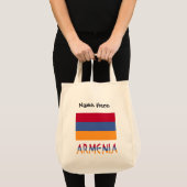 Tote Bag Arménie - Drapeau noir Personnalisation (Devant (produit))