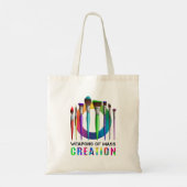Tote Bag Armes De Création De Masse Drôle Artiste Peintre (Dos)