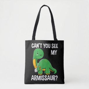 Tote Bag Armissaur os brisés Blessure au bras Dinosaure Réc