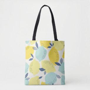 Tote Bag Arômes d'agrumes, motif transparent et vivant.
