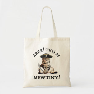 Tote Bag Arr ! Ce Soit De La Mince ! Chat pirate