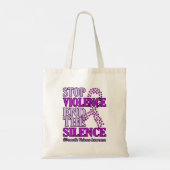 Tote Bag Arrêter la violence et soutenir la violence domest (Dos)