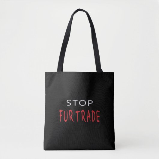Tote Bag Arrêter le commerce de la fourrure (Devant)