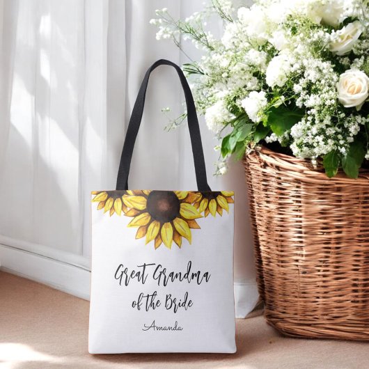 Tote Bag Arrière-mémé Tournesol de la mariée