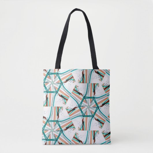 Tote Bag Arrière - plan abstrait fractal. Effets numériques (Devant)
