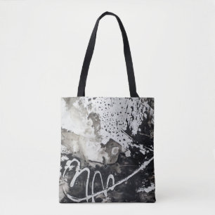 Tote Bag Arrière - plan Abstrait noir et blanc
