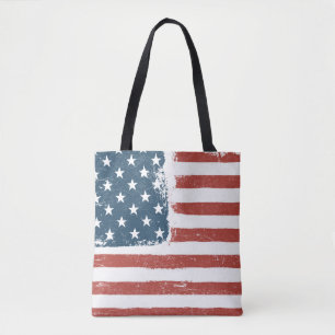 Tote Bag Arrière - plan américain de Grunge Drapeau. Versio