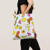 Tote Bag Arrière - plan aux fruits juteux. Patte de fruits  (De près)
