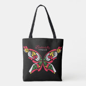 Tote Bag Arrière - plan avec un beau papillon. (Dos)