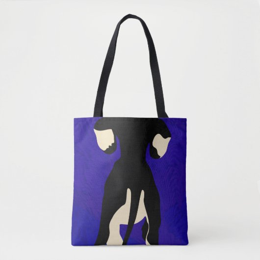 Tote Bag Arrière-plan bleu (Devant)