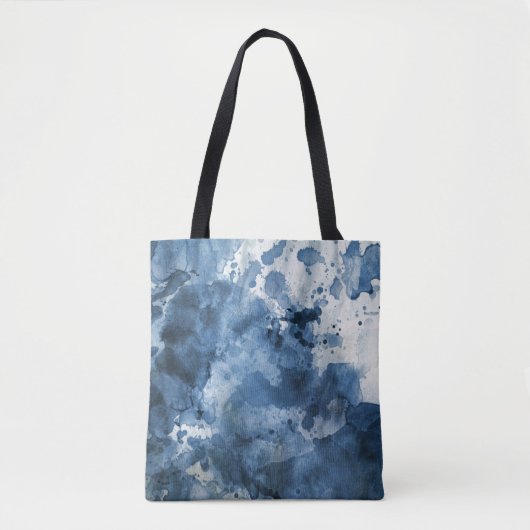 Tote Bag Arrière - plan bleu abstrait d'aquarelle (Devant)
