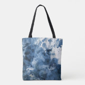 Tote Bag Arrière - plan bleu abstrait d'aquarelle (Dos)
