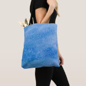 Tote Bag Arrière - plan bleu d'aquarelle (De près)