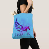 Tote Bag Arrière - plan cosmique de Pegasus pourpre ailé (De près)