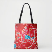 Tote Bag arrière - plan d'atome Abstrait, modèle de chimie  (Devant)
