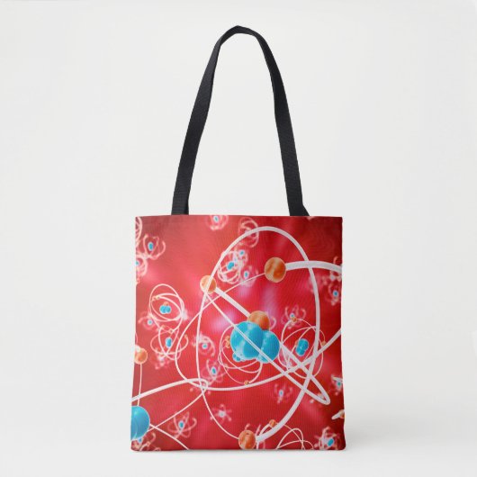 Tote Bag arrière - plan d'atome Abstrait, modèle de chimie (Devant)