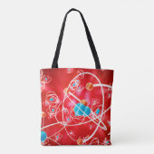 Tote Bag arrière - plan d'atome Abstrait, modèle de chimie  (Dos)