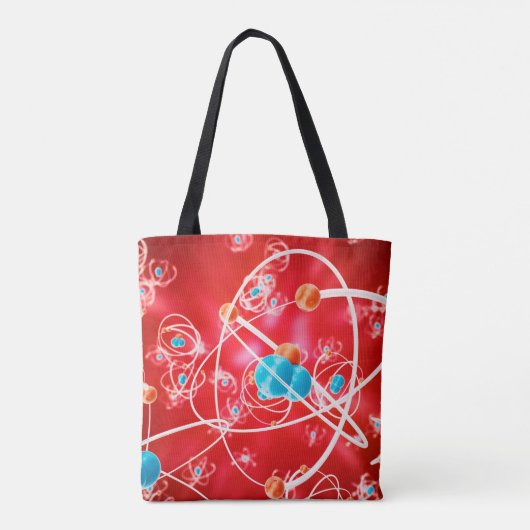 Tote Bag arrière - plan d'atome Abstrait, modèle de chimie  (Dos)