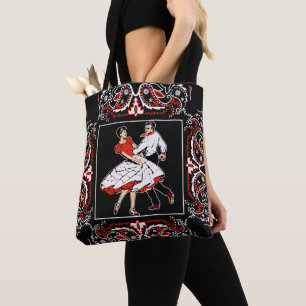 Tote Bag Arrière - plan de Bandana de noir de couples de