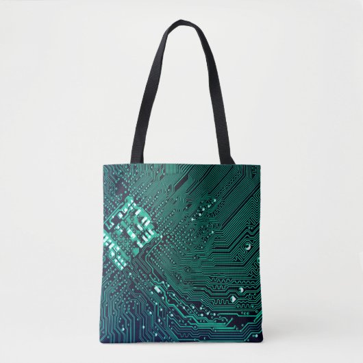 Tote Bag Arrière - plan de carte de circuits électroniques, (Devant)